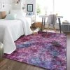 New ❤️ Mohawk Home Fractal Abstract Area Rug Purple 👍