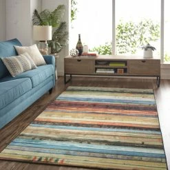 Deals 👏 Mohawk Home Artist Stripe Area Rug Tan/red 🤩