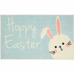 Best reviews of 💯 Mohawk Home Hoppy Easter Bunny Light Blue Accent Rug Blue/white/pink ⌛
