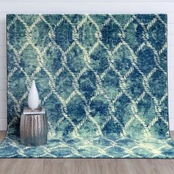 Hot Sale 😀 Mohawk Home Diamond Rope Aqua Area Rug 💯