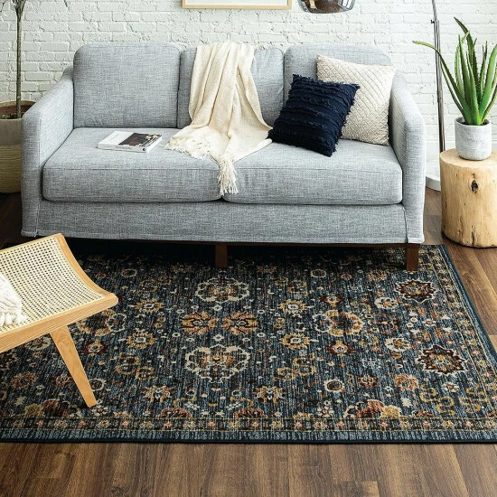 Promo ⭐ Mohawk Home Danvers Ornamental Area Rug Blue 🤩 1 Promo ⭐ Mohawk Home Danvers Ornamental Area Rug Blue 🤩