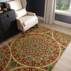 Brand new 🎁 Mohawk Home Jerada Multicolor Floral Medallion Area Rug ✨