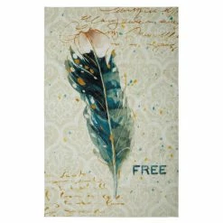 Wholesale 🔔 Mohawk Home Free Feather Boho Area Rug Teal 🔔