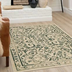 Buy 🔔 Mohawk Home Camilla Beige Floral Ornamental Area Rug 🔥