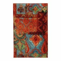 Promo 🌟 Mohawk Home Boho Bright Area Rug Red/blue 😀