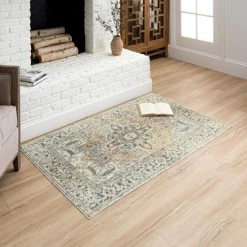 Best Pirce 🔔 Mohawk Home Rhea Ornamental Medallion Machine Washable Area Rug 😉