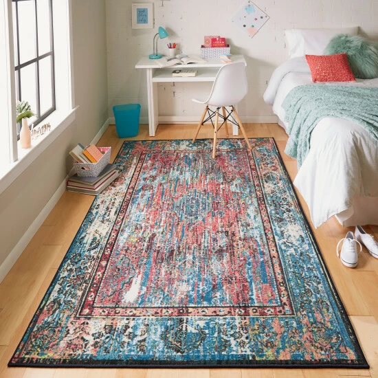 Outlet ๐คฉ Mohawk Home Deangelo Area Rug Pink/teal โ 1 Outlet ๐คฉ Mohawk Home Deangelo Area Rug Pink/teal โ