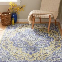 Promo 🎁 Mohawk Home Flint Area Rug Blue/yellow 🎁