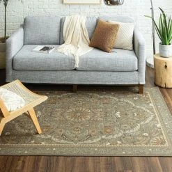 Best Sale 🛒 Mohawk Home Fennimore Ornamental Medallion Area Rug Grey ⌛