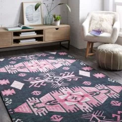 Discount ✔️ Mohawk Home Eidenau Aztec Southwestern Tribal Area Rug Seafoam 😀 -Mohawk Home shop unnamed file 1673