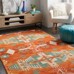 Discount ✔️ Mohawk Home Eidenau Aztec Southwestern Tribal Area Rug Seafoam 😀 -Mohawk Home shop unnamed file 1674