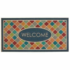 Discount 👏 Mohawk Home Crosshatch Tile Welcome Entryway Door Mat - 2' X 4' Green 🎉