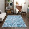 Best reviews of 🥰 Mohawk Home Florence Floral Medallion Area Rug Purple ⌛