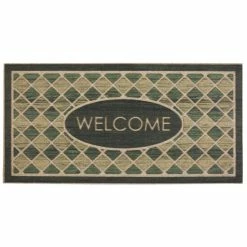 Discount 👏 Mohawk Home Crosshatch Tile Welcome Entryway Door Mat - 2' X 4' Green 🎉 -Mohawk Home shop unnamed file 176