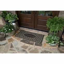 Discount 👏 Mohawk Home Crosshatch Tile Welcome Entryway Door Mat - 2' X 4' Green 🎉 -Mohawk Home shop unnamed file 177