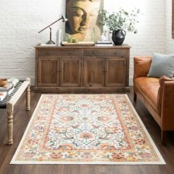 Cheap ✔️ Mohawk Home Metz Traditional Floral Ornamental Area Rug Multi 🤩