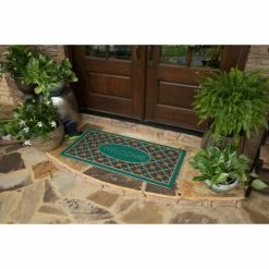 Discount 👏 Mohawk Home Crosshatch Tile Welcome Entryway Door Mat - 2' X 4' Green 🎉 -Mohawk Home shop unnamed file 179