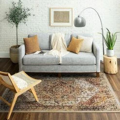 Best deal 💯 Mohawk Home Belle Star Distressed Medallion Area Rug Earth 😍