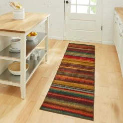 New 😀 Mohawk Home New Wave Multicolor Boho Stripe Area Rug ✨ -Mohawk Home shop unnamed file 2001