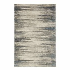 Promo 🌟 Mohawk Home Urban Stripe High Low Machine Woven Area Rug Light Grey 🔔