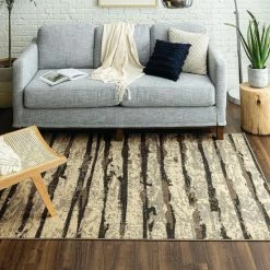 Best Pirce ✨ Mohawk Home Pembrooke Abstract Stripe Area Rug Grey ❤️