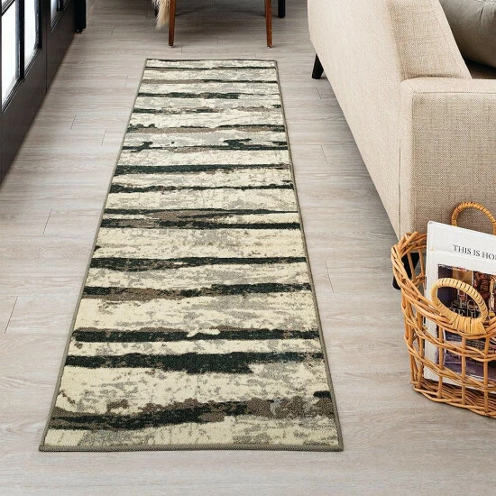 Best Pirce ✨ Mohawk Home Pembrooke Abstract Stripe Area Rug Grey ❤️ 2 Best Pirce ✨ Mohawk Home Pembrooke Abstract Stripe Area Rug Grey ❤️ - Image 2