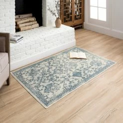 Cheapest 👏 Mohawk Home Delphi Oriental Ornamental Machine Washable Area Rug Dark Orange ✨