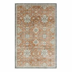 Cheapest 👏 Mohawk Home Delphi Oriental Ornamental Machine Washable Area Rug Dark Orange ✨ -Mohawk Home shop unnamed file 2202