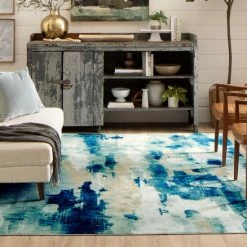 Cheapest ⭐ Mohawk Home Lyamm Blue Area Rug 🔥