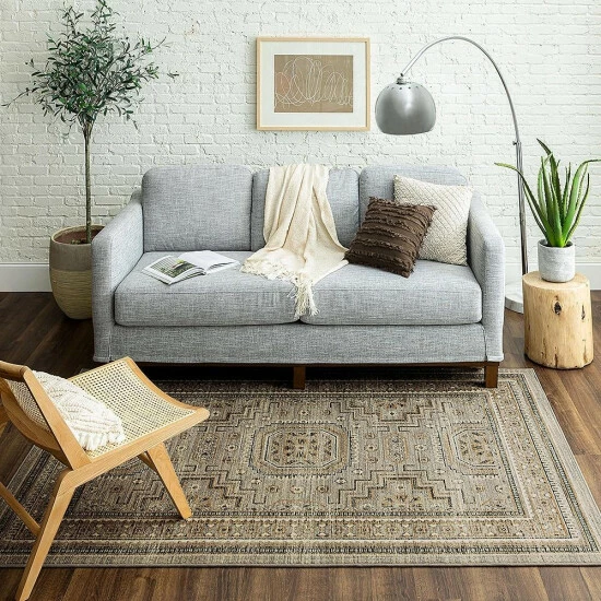 Best Pirce ✨ Mohawk Home Levana Ornamental Medallion Area Rug Grey ✨ 1 Best Pirce ✨ Mohawk Home Levana Ornamental Medallion Area Rug Grey ✨