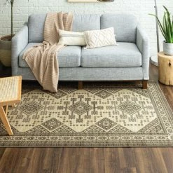 Promo ✔️ Mohawk Home Atlas Ornamental Medallion Area Rug Grey ✨