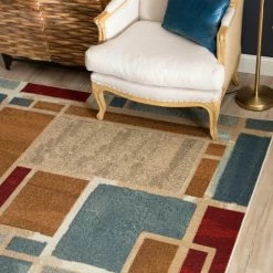 Discount 🧨 Mohawk Home Regnar Area Rug Blue/grey/brown 😍