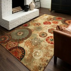 Mohawk Home shop 8 Wholesale 🔥 Mohawk Home Alexa Floral Medallion Area Rug Grey 🎉