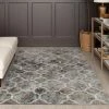 Promo 🧨 Mohawk Home Quatrefoil Fret Geometric Trellis Grey Area Rug 😀