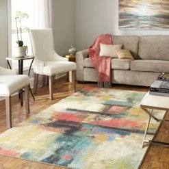 Coupon 👏 Mohawk Home Graphic Canvas Abstract Area Rug 🧨