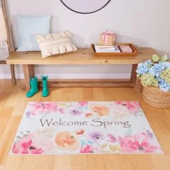Deals 🎉 Mohawk Home Welcome Spring Floral Scatter Accent Rug Cream/pink 👍