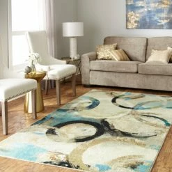Promo ⭐ Mohawk Home Canvas Rings Abstract Geometric Area Rug 😉 -Mohawk Home shop unnamed file 2627