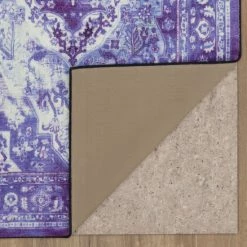 Promo ❤️ Mohawk Home Ketoa Distressed Traditional Floral Medallion Area Rug Purple 😀 -Mohawk Home shop unnamed file 2645