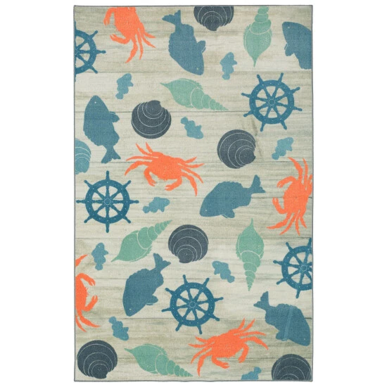 Buy โ๏ธ Mohawk Home Coastal Otomi Area Rug Blue/orange/grey ๐ 2 Buy โ๏ธ Mohawk Home Coastal Otomi Area Rug Blue/orange/grey ๐ - Image 2