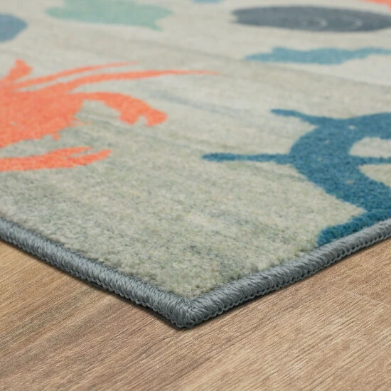 Buy โ๏ธ Mohawk Home Coastal Otomi Area Rug Blue/orange/grey ๐ 4 Buy โ๏ธ Mohawk Home Coastal Otomi Area Rug Blue/orange/grey ๐ - Image 4