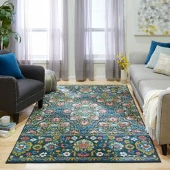 Top 10 🌟 Mohawk Home Mohawk Prismatic Tasnia Area Rug Navy/pink ❤️