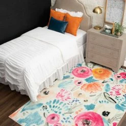 Mohawk Home shop 14 Brand new 🤩 Mohawk Home Abstract Floral Watercolor Area Rug ❤️