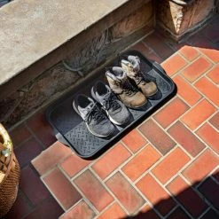 New 👍 Mohawk Home Black Diamond Boot Tray Door Mat 1' 3" X 2' 5" 🤩