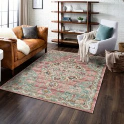 Budget ⌛ Mohawk Home Laughton Traditional Medallion Area Rug Red ❤️ -Mohawk Home shop unnamed file 2790