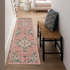 Budget ⌛ Mohawk Home Laughton Traditional Medallion Area Rug Red ❤️ -Mohawk Home shop unnamed file 2792