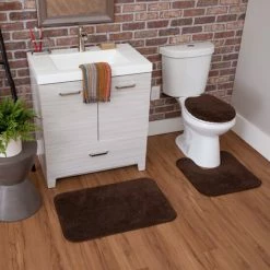 Deals ⌛ Mohawk Home Cascade Bath Rug Set With Toilet Lid Cover Vanilla 🎁 -Mohawk Home shop unnamed file 284