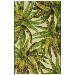 Flash Sale ❤️ Mohawk Home Tropical Verde Palm Area Rug Ivory/green 👏