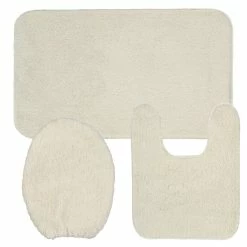 Deals ⌛ Mohawk Home Cascade Bath Rug Set With Toilet Lid Cover Vanilla 🎁 -Mohawk Home shop unnamed file 288