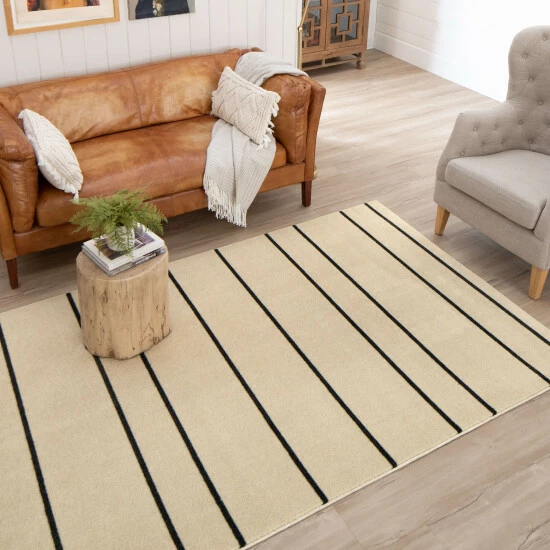 Top 10 ๐ Mohawk Home Samson Beige Black Stripe Area Rug โญ 2 Top 10 ๐ Mohawk Home Samson Beige Black Stripe Area Rug โญ - Image 2