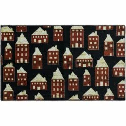 Flash Sale ❤️ Mohawk Home Holiday Cottages Black Area Rug Black/red/ivory 💯